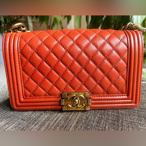 Rare Cognac Medium Chanel Boy Bag - Picture 2 of 14